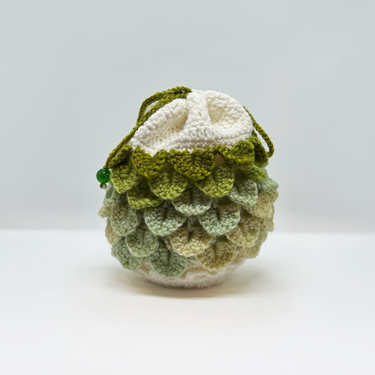Handmade Knitted Pouch – Pine Cone