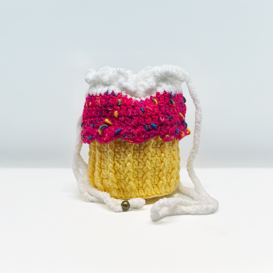 Handmade Knitted Pouch – Ice Cream