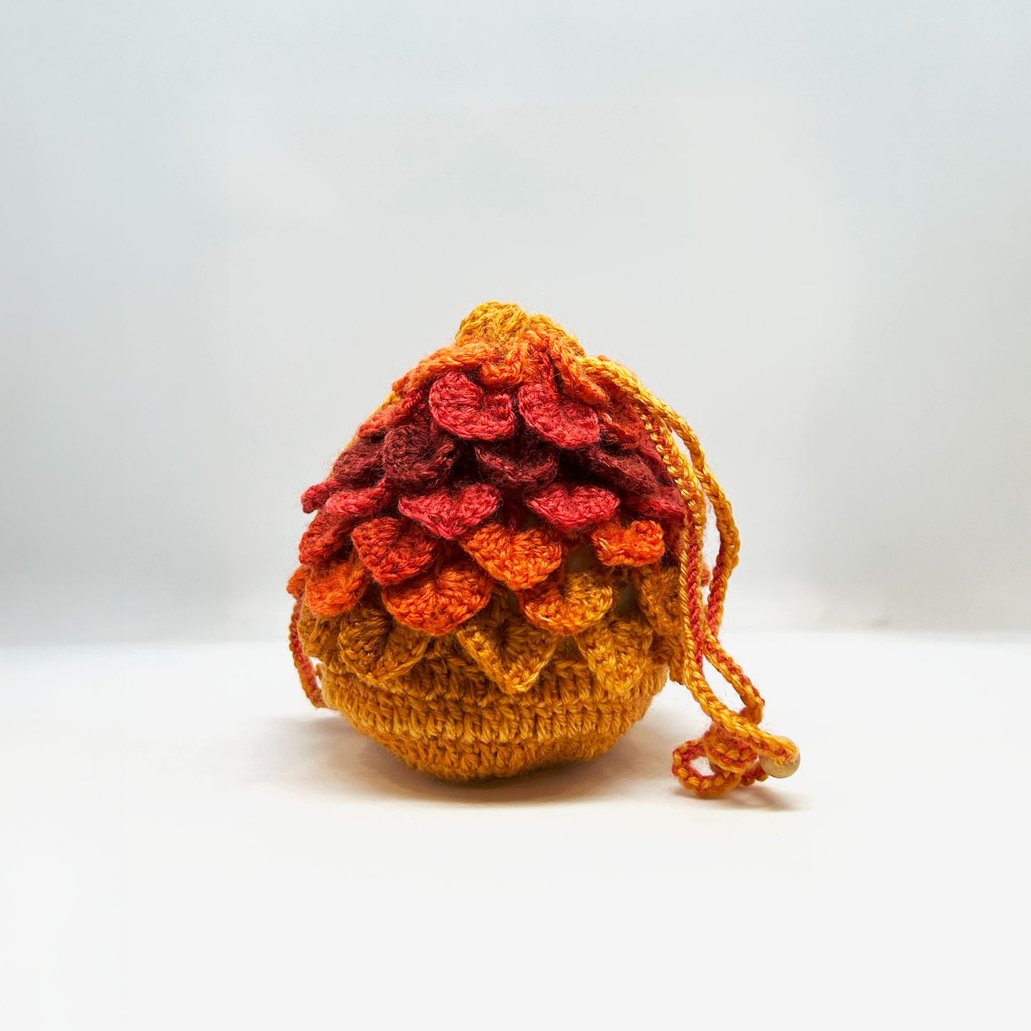 Handmade Knitted Pouch – Pine Cone